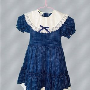 Blue and white dress